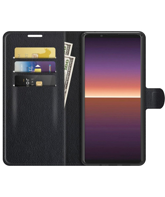 Housse Sony Xperia 1 III portefeuille style cuir