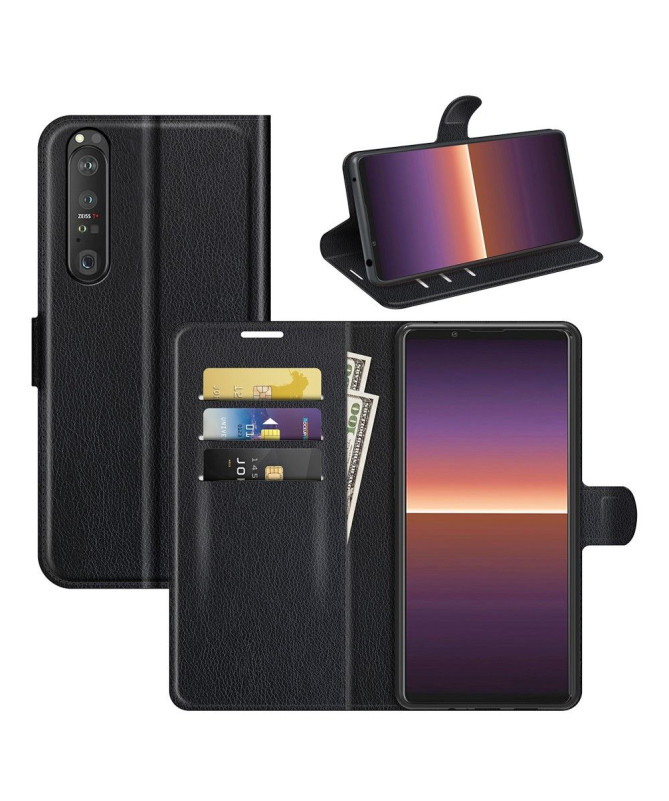 Housse Sony Xperia 1 III portefeuille style cuir