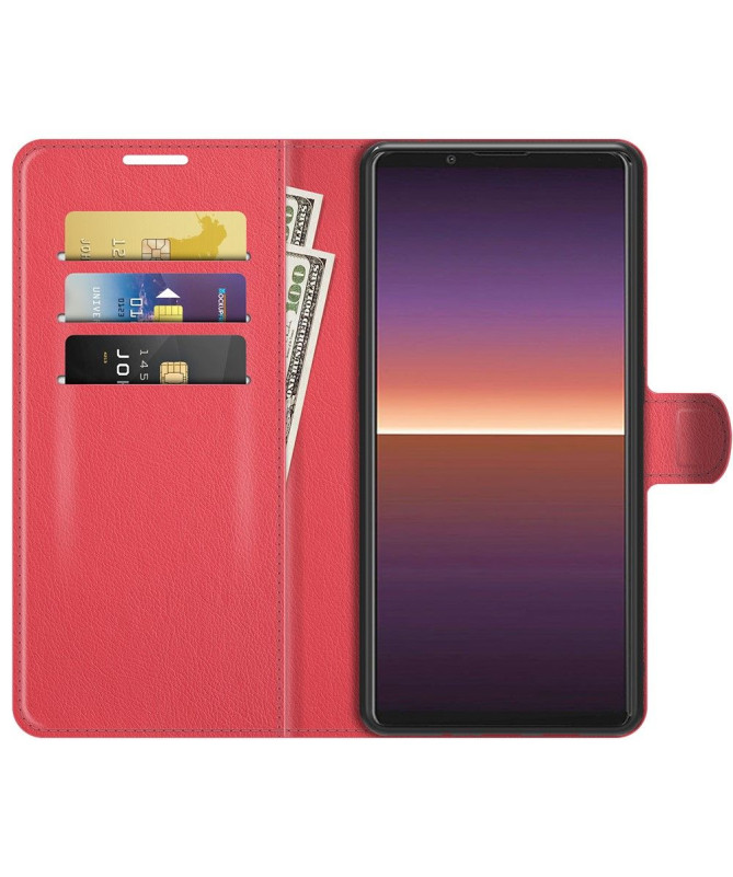 Housse Sony Xperia 1 III portefeuille style cuir