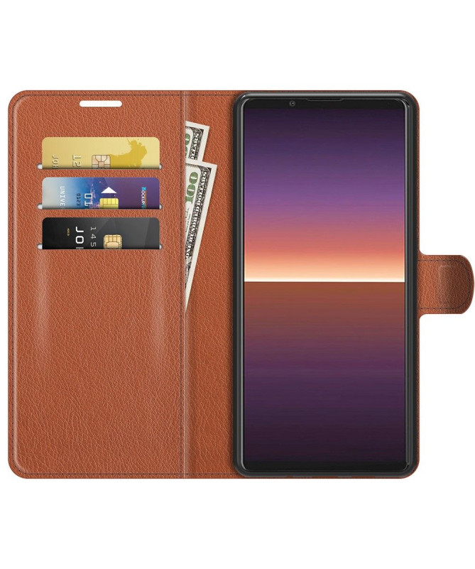 Housse Sony Xperia 1 III portefeuille style cuir