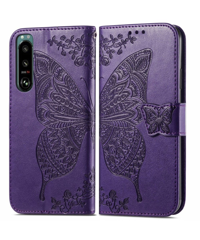 Housse Sony Xperia 5 III Papillon Relief