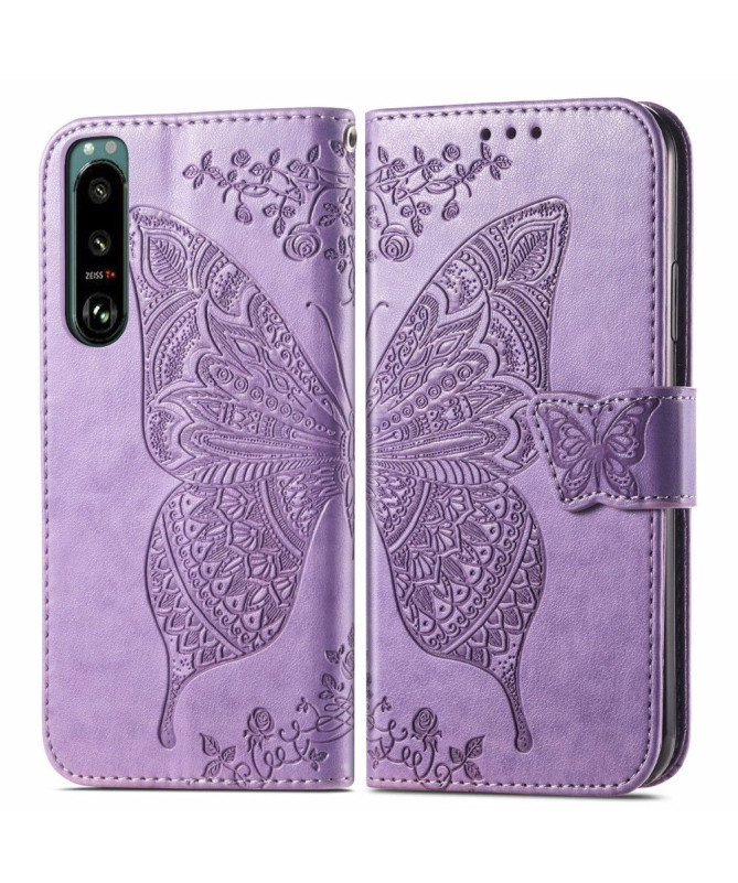 Housse Sony Xperia 5 III Papillon Relief