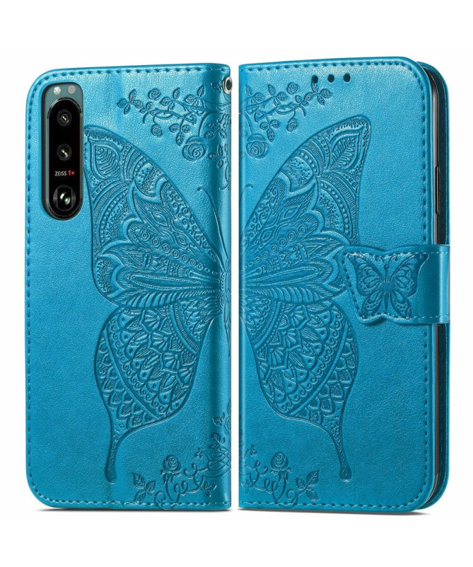 Housse Sony Xperia 5 III Papillon Relief