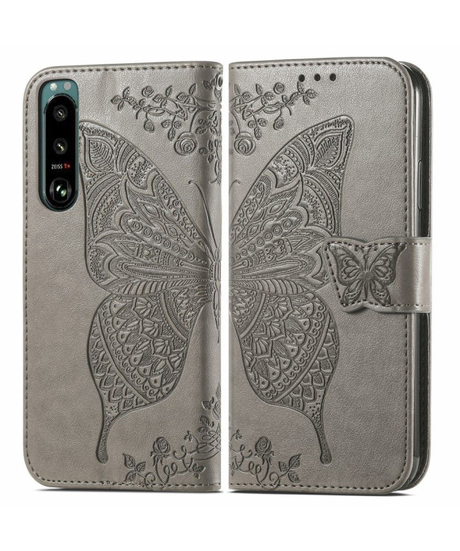 Housse Sony Xperia 5 III Papillon Relief