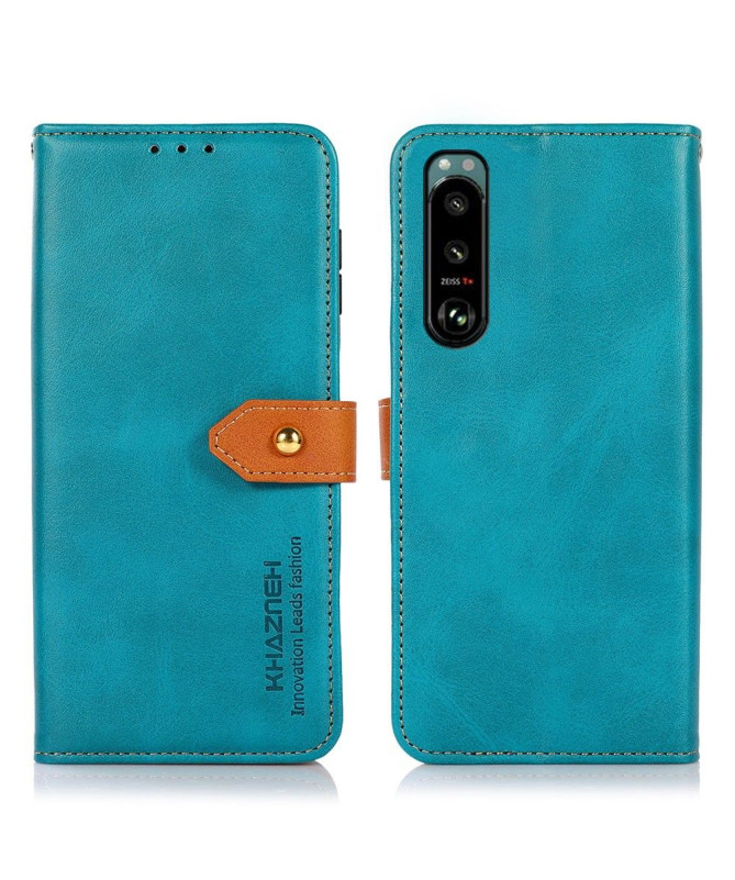 Housse Sony Xperia 5 III KHAZNEH Bicolore simili cuir