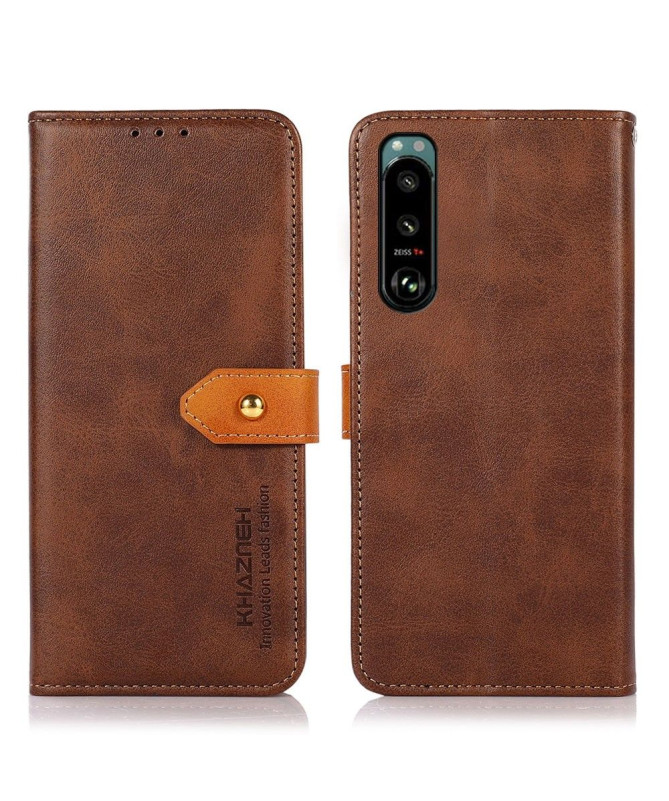 Housse Sony Xperia 5 III KHAZNEH Bicolore simili cuir
