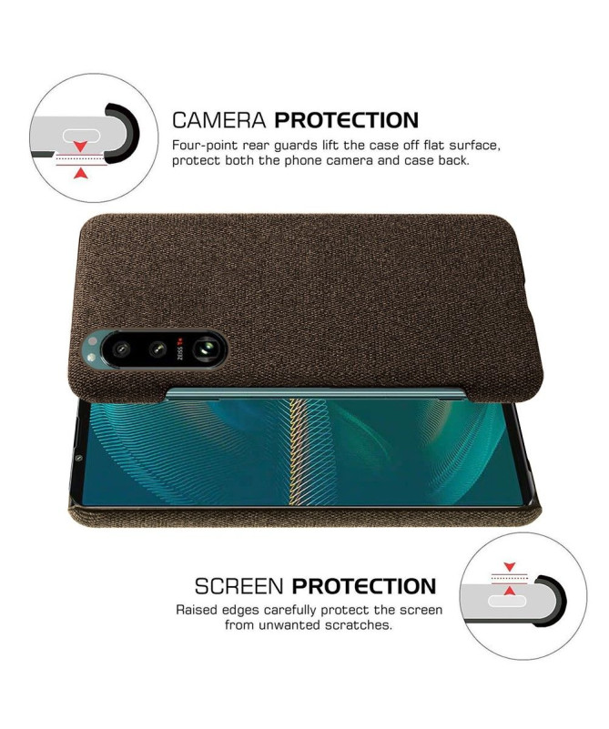Coque Sony Xperia 5 III revêtement tissu