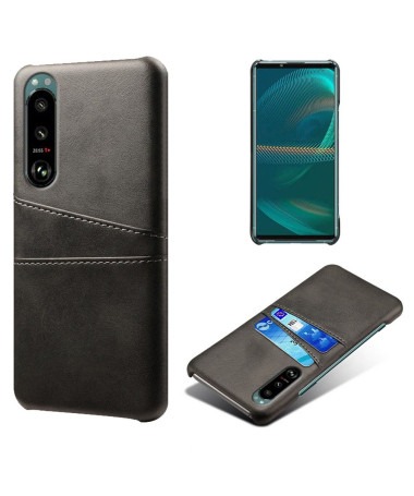 Coque Sony Xperia 5 III Mélodie effet cuir porte cartes