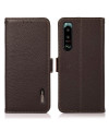 Housse Sony Xperia 5 III Cuir Grainé KHAZNEH