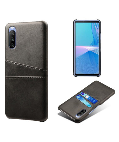 Coque Sony Xperia 10 III effet cuir porte cartes