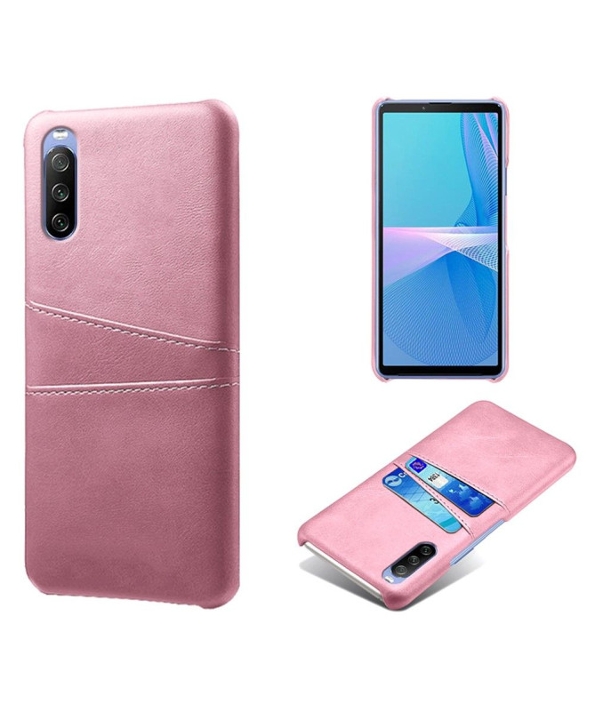 Coque Sony Xperia 10 III effet cuir porte cartes