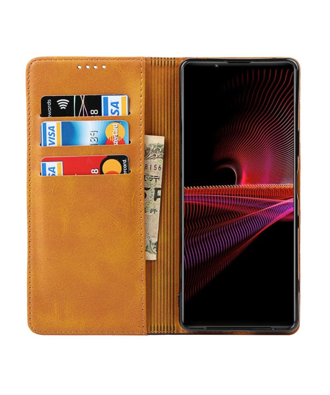 Housse Sony Xperia 1 III LISA simili cuir bicolore