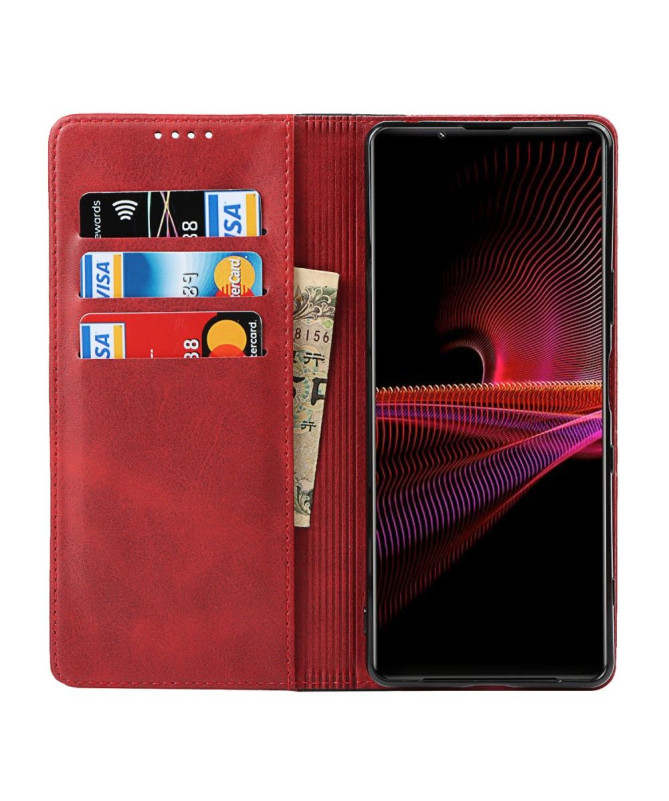 Housse Sony Xperia 1 III LISA simili cuir bicolore