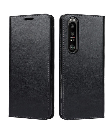 Housse Sony Xperia 1 III Cuir Porte Cartes Fonction Support