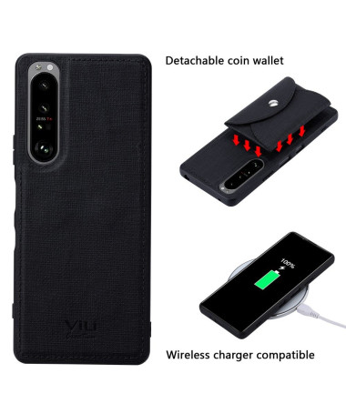 Coque Sony Xperia 1 III VILI croisillons Porte Cartes Magnétique