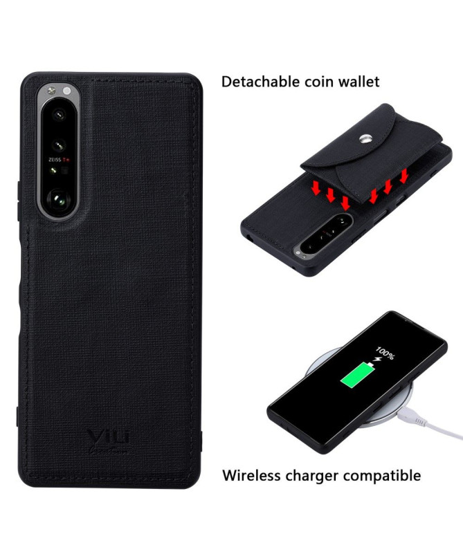 Coque Sony Xperia 1 III VILI croisillons Porte Cartes Magnétique