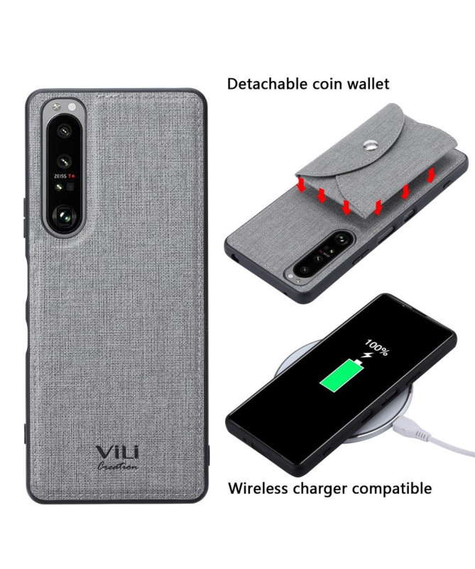 Coque Sony Xperia 1 III VILI croisillons Porte Cartes Magnétique