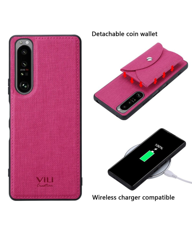 Coque Sony Xperia 1 III VILI croisillons Porte Cartes Magnétique