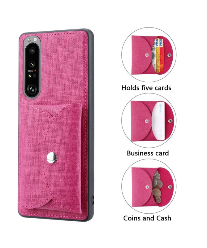 Coque Sony Xperia 1 III VILI croisillons Porte Cartes Magnétique