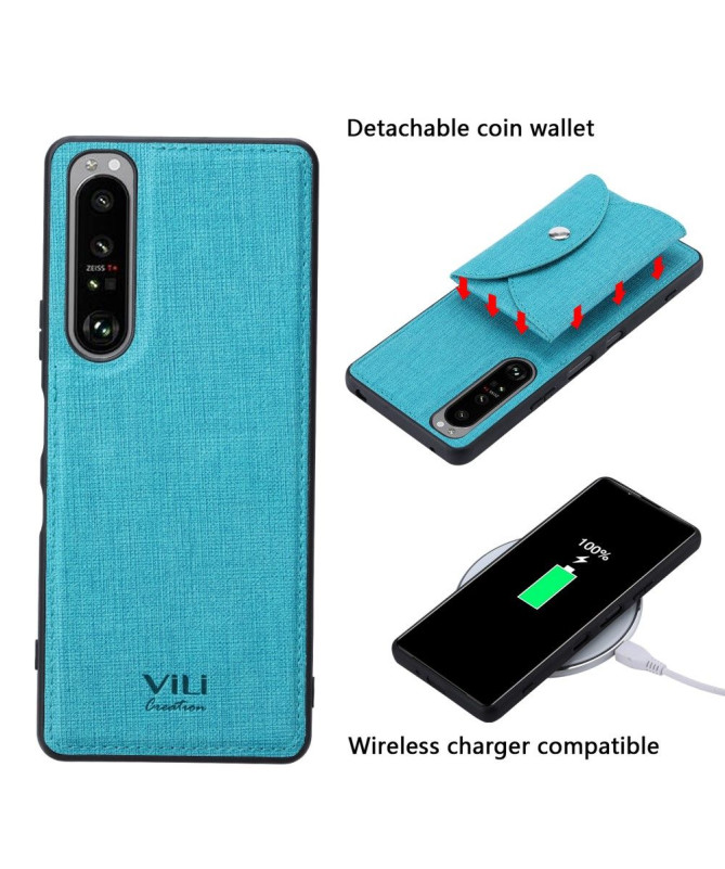 Coque Sony Xperia 1 III VILI croisillons Porte Cartes Magnétique