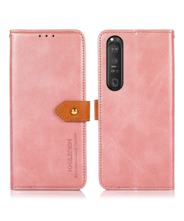 Housse Sony Xperia 1 III KHAZNEH Bicolore simili cuir