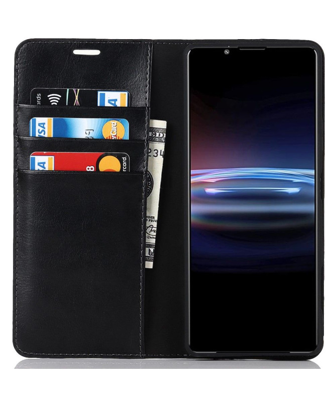 Housse Sony Xperia Pro-I Cuir Porte Cartes Fonction Support