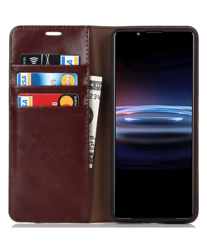 Housse Sony Xperia Pro-I Cuir Porte Cartes Fonction Support