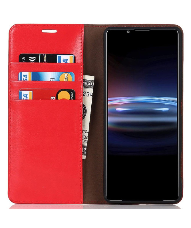 Housse Sony Xperia Pro-I Cuir Porte Cartes Fonction Support