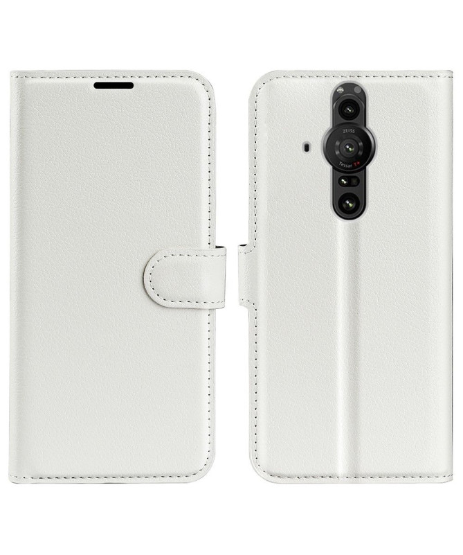 Housse portefeuille style cuir pour Sony Xperia Pro-I