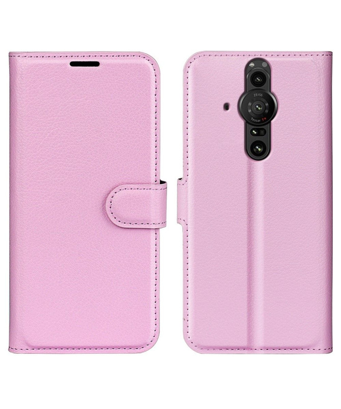 Housse portefeuille style cuir pour Sony Xperia Pro-I