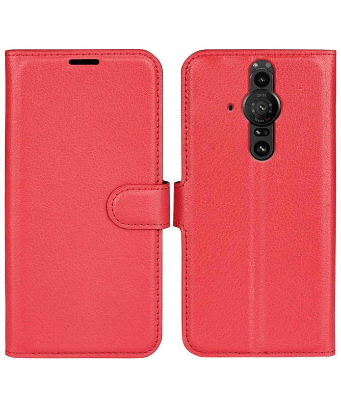 Housse portefeuille style cuir pour Sony Xperia Pro-I