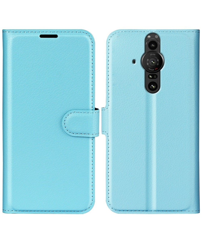 Housse portefeuille style cuir pour Sony Xperia Pro-I