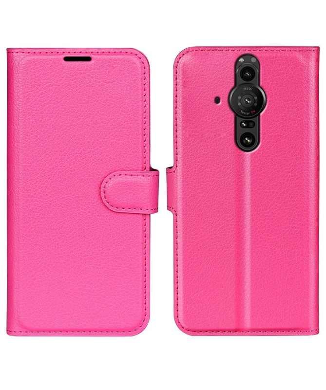 Housse portefeuille style cuir pour Sony Xperia Pro-I