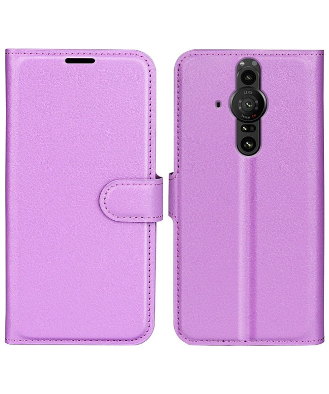 Housse portefeuille style cuir pour Sony Xperia Pro-I