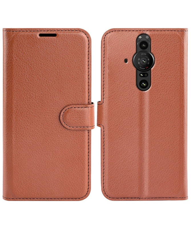 Housse portefeuille style cuir pour Sony Xperia Pro-I