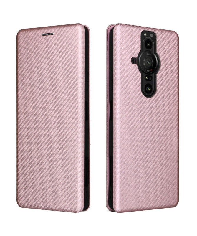 Housse Sony Xperia Pro-I simili cuir fibre de carbone