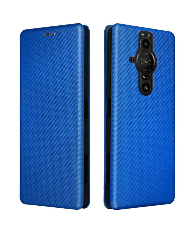 Housse Sony Xperia Pro-I simili cuir fibre de carbone