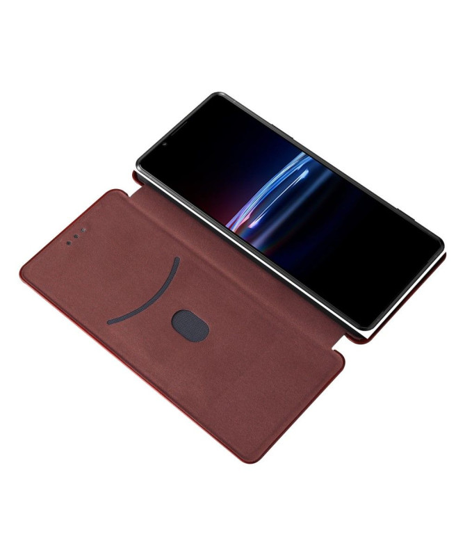 Housse Sony Xperia Pro-I simili cuir fibre de carbone