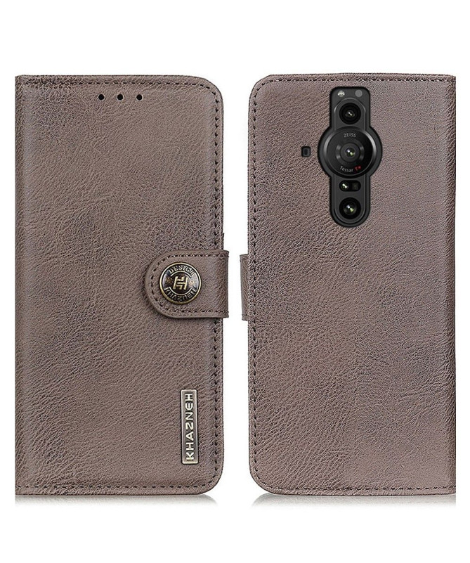 Housse Sony Xperia Pro-I KHAZNEH Effet Cuir Porte-Cartes