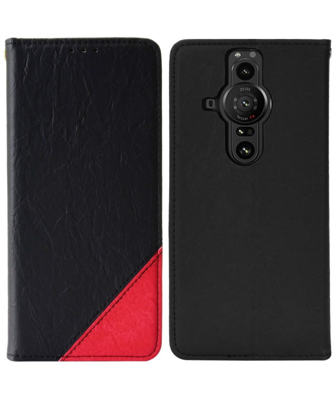 Housse Sony Xperia Pro-I flip cover simili cuir rétro