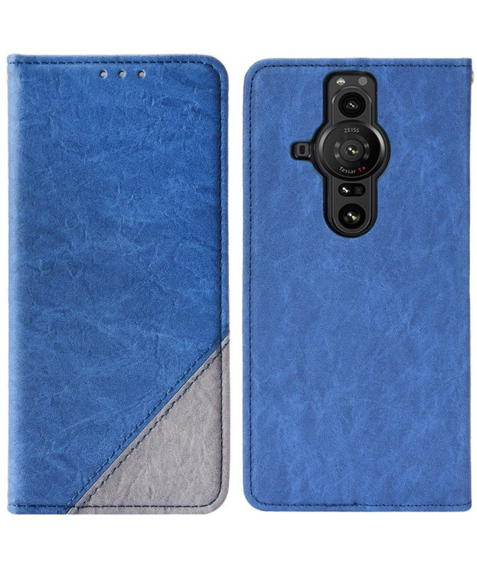 Housse Sony Xperia Pro-I flip cover simili cuir rétro