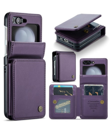 Étui Samsung Galaxy Z Flip 6 Porte-Cartes avec Blocage RFID C22 - Violet