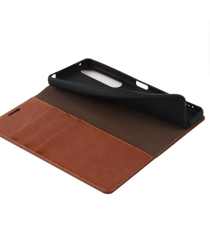 Housse Sony Xperia 1 IV Cuir Porte Cartes Fonction Support