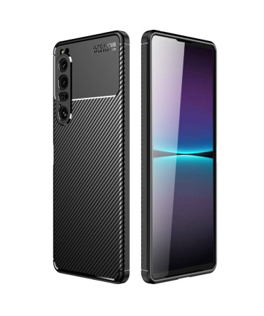 Coque Sony Xperia 1 IV style fibre de carbone