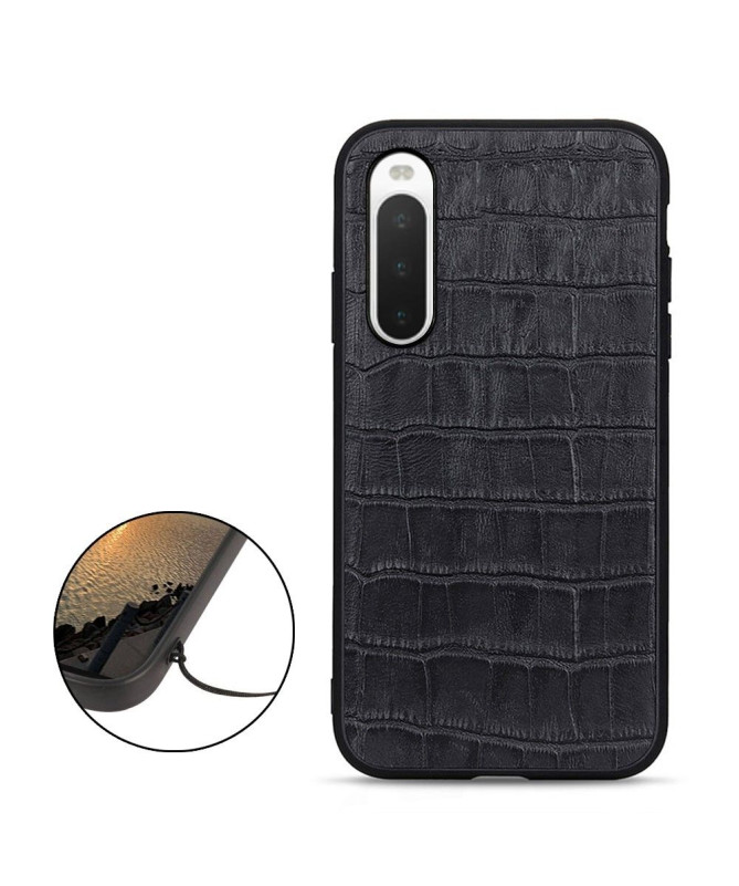 Coque Sony Xperia 10 IV Chic aspect peau de croco