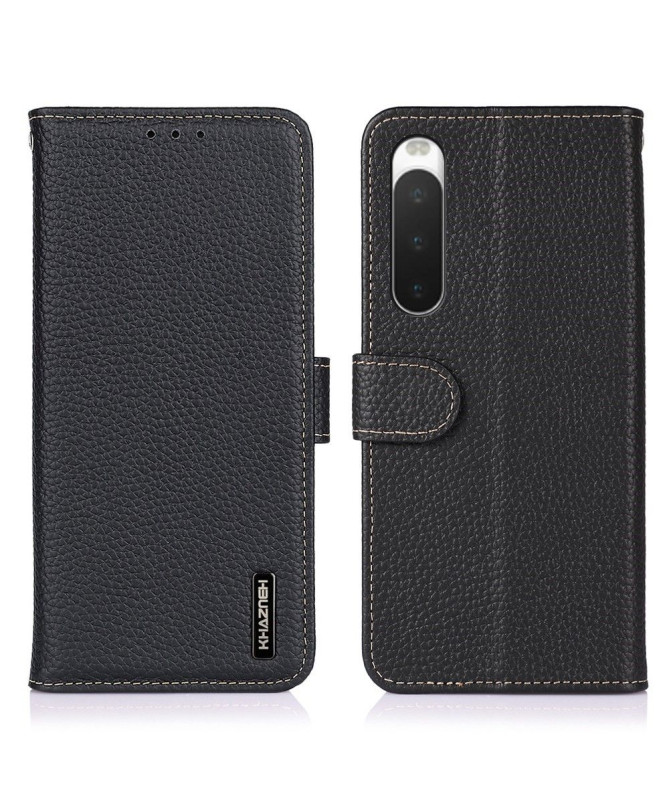 Housse Sony Xperia 10 IV Cuir Grainé KHAZNEH