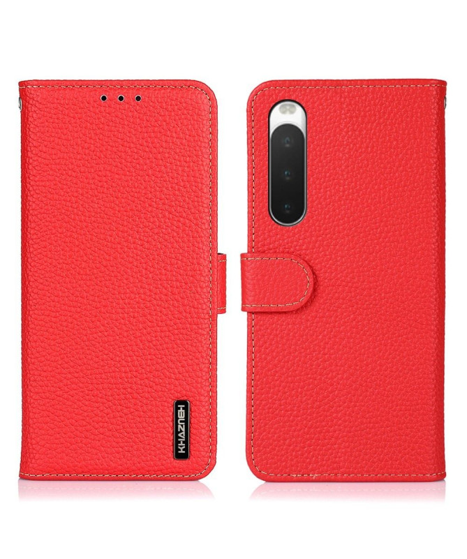 Housse Sony Xperia 10 IV Cuir Grainé KHAZNEH