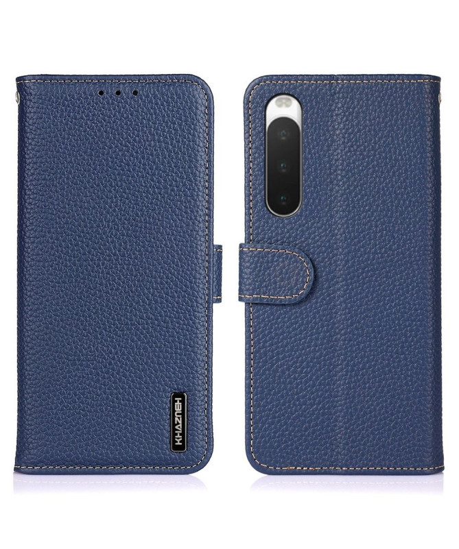 Housse Sony Xperia 10 IV Cuir Grainé KHAZNEH