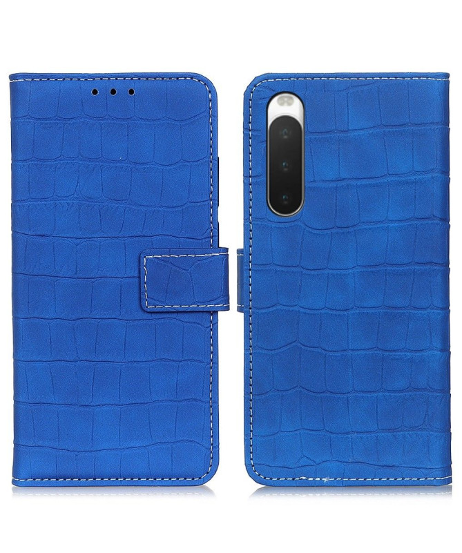 Housse Sony Xperia 10 IV Aspect Croco coutures