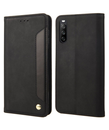 Housse Sony Xperia 10 IV Business Folio simili cuir